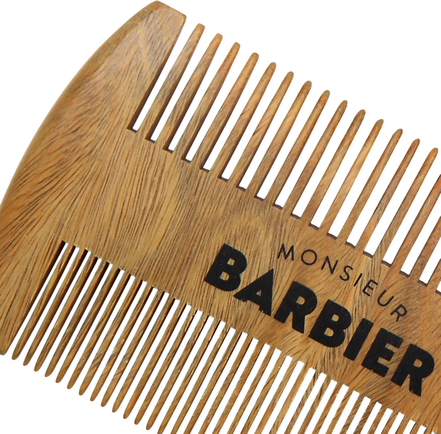 Zestaw kosmetyków do włosów Monsieur Barbier Szampon 250 ml + Suchy olejek do brody i włosów 30 ml + Dwustronny grzebień do włosów i brody (3760262401058) - obraz 7