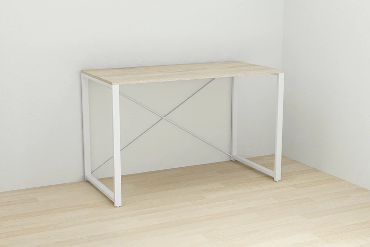 Письменный стол Ferrum-decor Серии Конект 75x120x600 белый ДСП Дуб Сонома 16мм (FRD-104210) - Фото 3 Письменный стол Ferrum-decor Серии Конект 75x120x600 белый ДСП Дуб Сонома 16мм (FRD-104210) - изображение 3