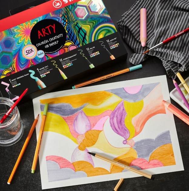Zestaw artystyczny do malowania Stabilo Arty Pastel 50 elementów (4006381590419) - obraz 7