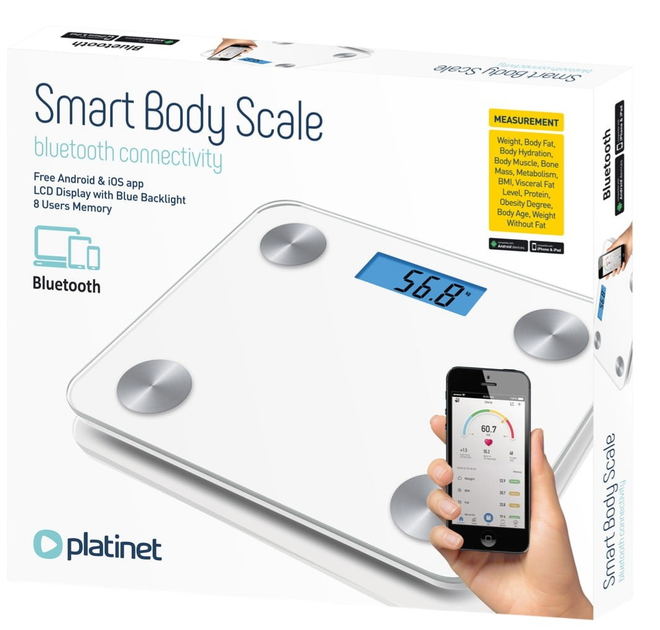 Ваги підлогові Platinet PBSBTW Білий - зображення 3