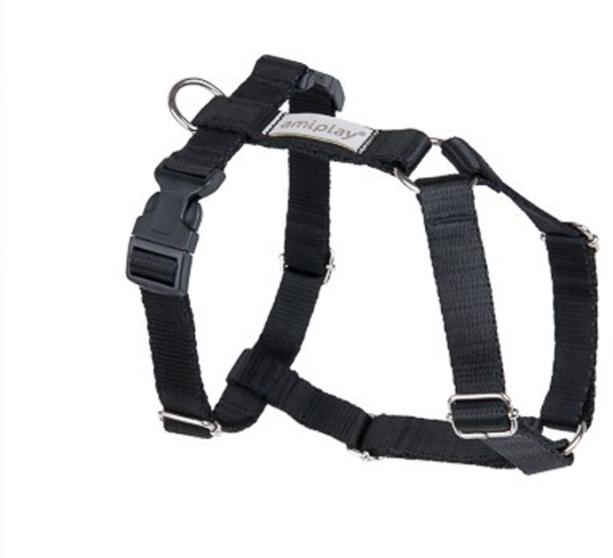 Регульовані шлейки Amiplay Samba Guard XS Чорні (5907563298163) - зображення 1