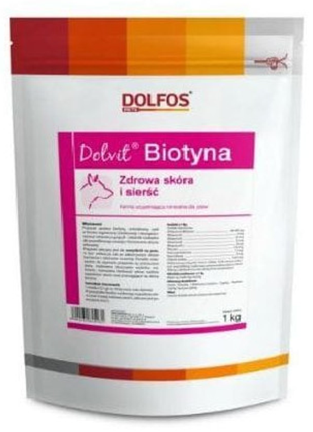 Witaminy Dolfos Dolvit Biotin na zdrowie sierści i skóry psów 1 kg (5902232645231) - obraz 1