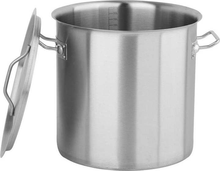 Garnek Yato z pokrywką ze stali nierdzewnej 30 cm 21 l (5906083052170) - obraz 2