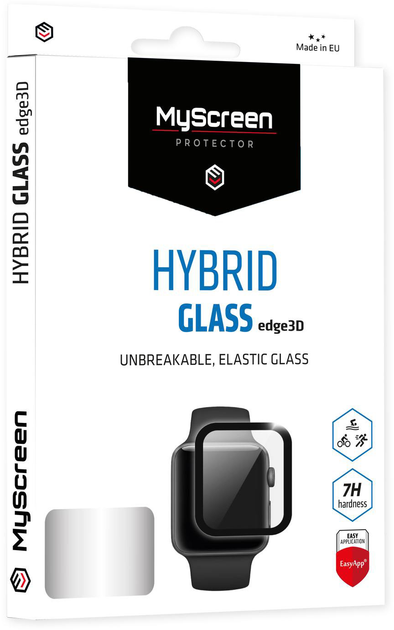 Захисне скло MyScreen Hybrid Glass Edge 3D для Apple Watch 6 44 мм Black (MD5245HG EDGE 3D) - зображення 1