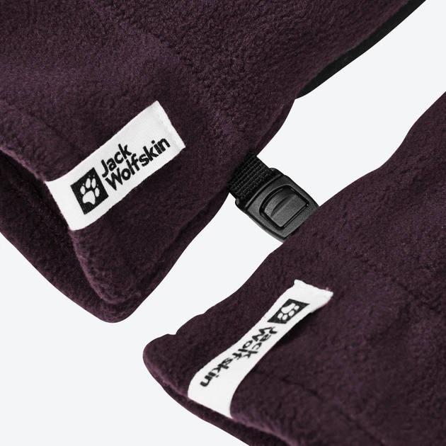 Детские зимние флисовые перчатки для девочки Jack Wolfskin Fleece Glove K A65445_I0116 140 Сливовые (4064886544665) - изображение 4