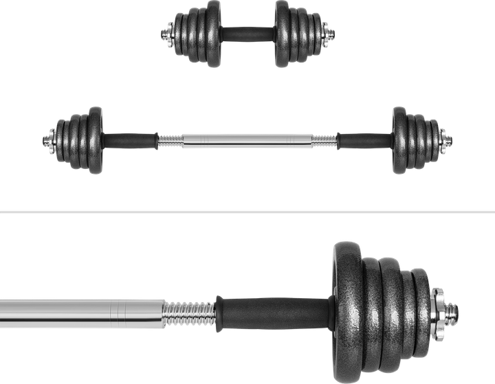 Hantle żeliwne Rebel Active regulowane w walizce z gryfem, zestaw 20 kg RBA-2327-20 (5901890122252) - obraz 4