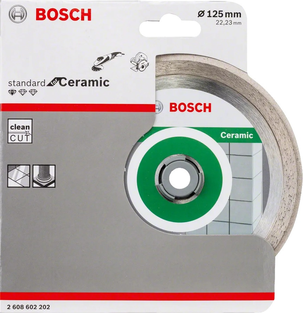 Tarcza diamentowa Bosch Standard for Ceramic 125 mm (2608602202) - obraz 2