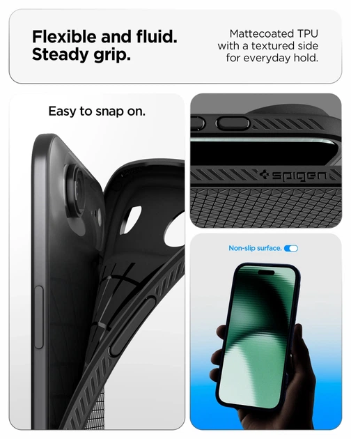 Чехол Spigen Liquid Air для iPhone Air Matte Black (ACS10302) - изображение 10