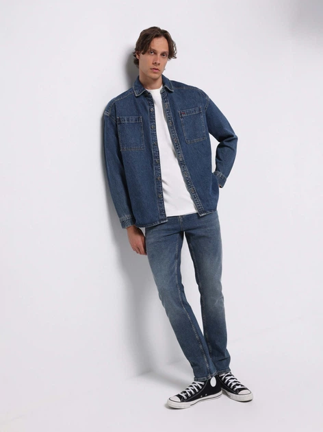 Рубашка джинсовая мужская Colin's CL1077540DN44675 M Mid Drax Wash (8684890004816) - изображение 3