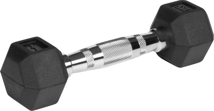 Гантелі чавунні Rebel Active гумовані HEX 2x1 кг RBA-2325-01 (5901890111737) - зображення 4