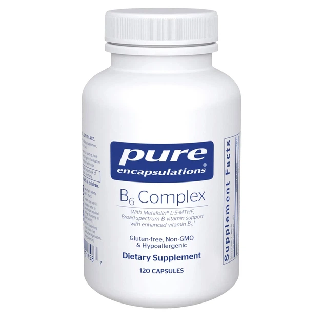 Витамин B6 комплекс Pure Encapsulations (B6 Complex) 120 капсул - изображение 2