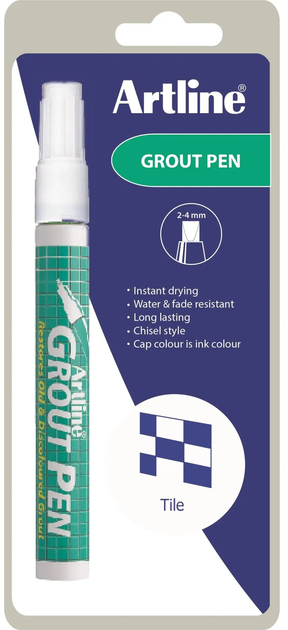 Marker do renowacji fug Artline Grout Pen Tile AR-419 2-4 mm Biały (5037538024210) - obraz 1