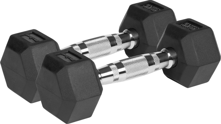 Hantle żeliwne Rebel Active gumowane HEX 2x3 kg RBA-2325-03 (5901890111812) - obraz 1