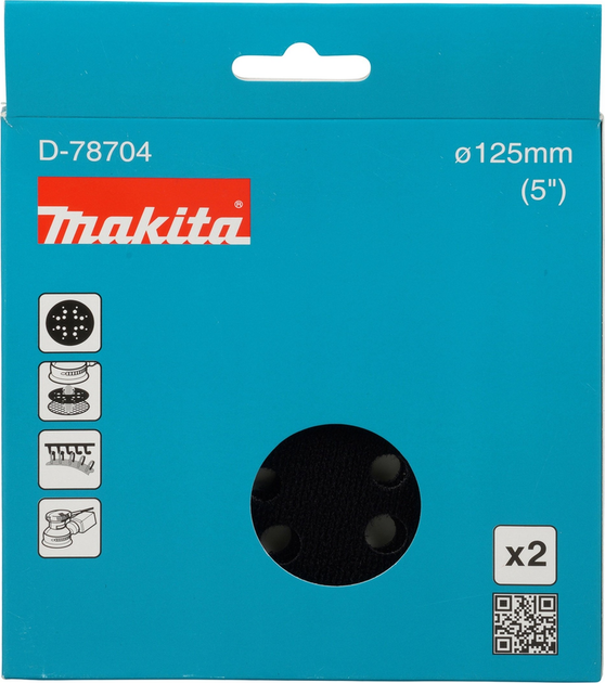 Сітчастий шліфувальний диск Makita D-78704 125 мм 2 шт (197050354402) - зображення 2