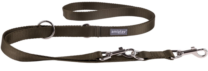 Повідець Amiplay Popular 6 в 1 L 140 см Оливковий (5907563314375) - зображення 1