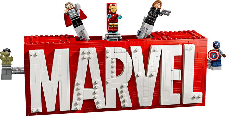 Конструктор LEGO Super Heroes Marvel Логотип і міні фігурки MARVEL 931 елемент (76313) (955555911733572) - Уцінка - зображення 3