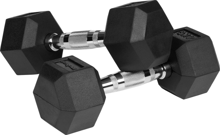 Hantle żeliwne Rebel Active gumowane HEX 2x4 kg RBA-2325-04 (5901890111829) - obraz 2