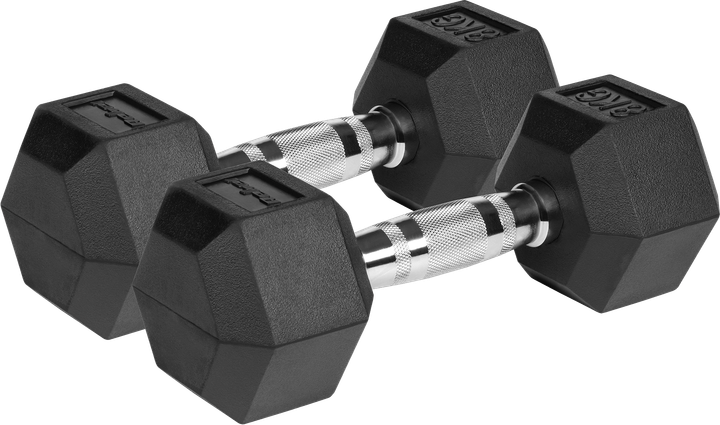Hantle żeliwne Rebel Active gumowane HEX 2x8 kg RBA-2325-08 (5901890111867) - obraz 1