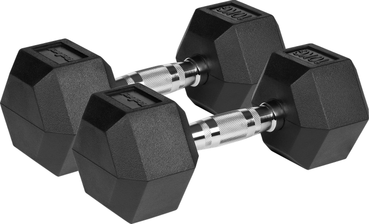 Hantle żeliwne Rebel Active gumowane HEX 2x10 kg RBA-2325-10 (5901890111881) - obraz 1