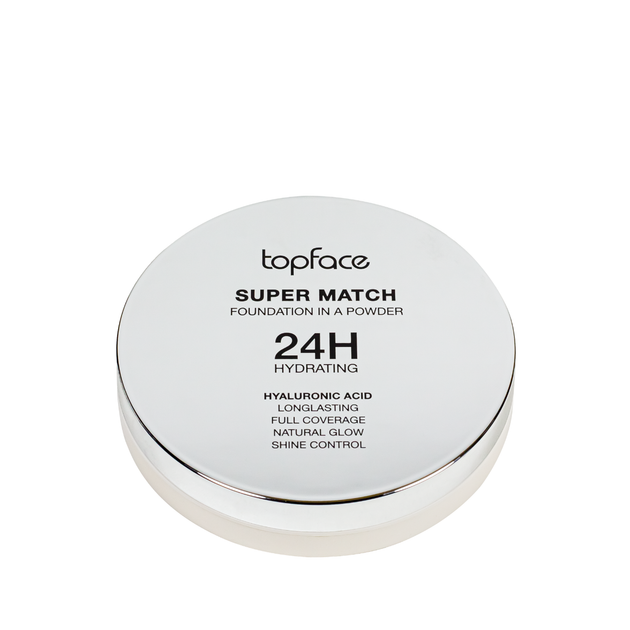 Пудра для лица topface Super Match Foundation компактная увлажняющая 10 г (PT269), 04 Pale Beige/Светлый бежевый - изображение 2