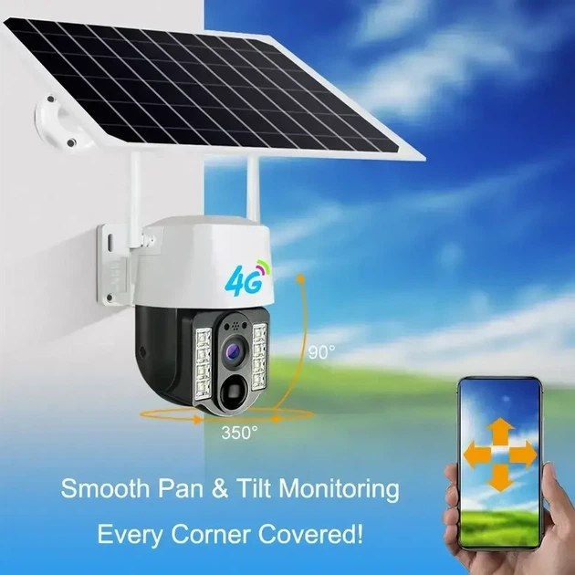 Аккумуляторная 360 Камера v380 pro 4 mp 4 DG SIM karta – SM-360, ИК Ночное Видение и солнечная панель - Фото 3 Аккумуляторная 360 Камера v380 pro 4 mp 4 DG SIM karta – SM-360, ИК Ночное Видение и солнечная панель - изображение 3