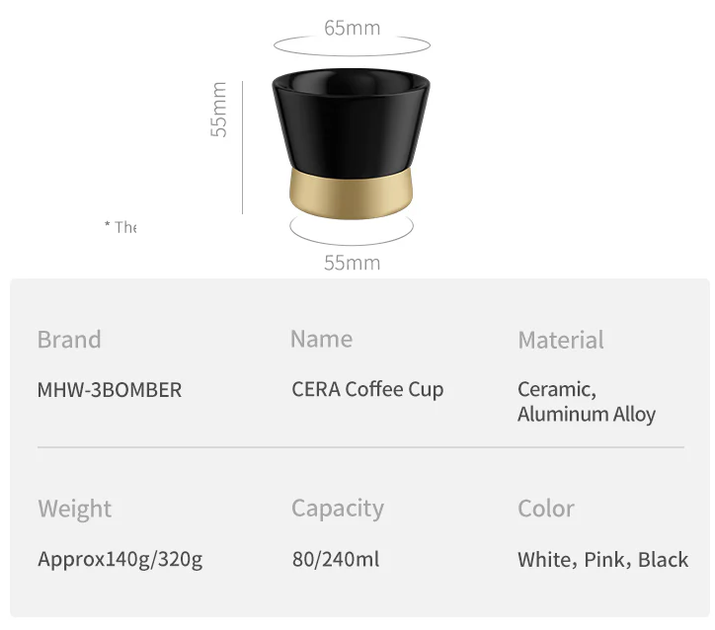 Чашка MHW-3Bomber CERA Series Ceramic Cup Features 80 мл. Белая (09C2884F18C3) - Фото 7 Чашка MHW-3Bomber CERA Series Ceramic Cup Features 80 мл. Белая (09C2884F18C3) - изображение 7