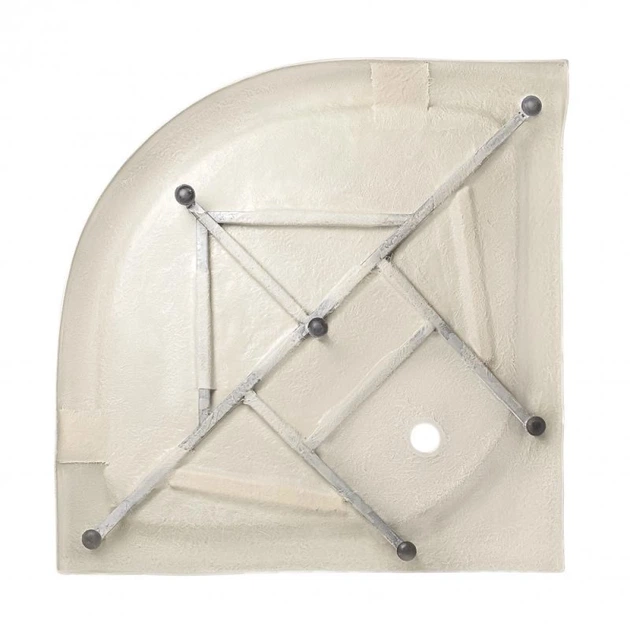 Душевой поддон Lidz Kapielka ST90x90x14 низкий, полукруглый, белый, диаметр слива 52 мм (LKAST909014) - изображение 3