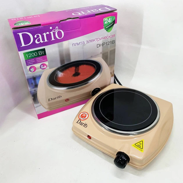 Электрическая настольная плита DARIO DHP121B со стеклокерамической поверхностью - Фото 6 Электрическая настольная плита DARIO DHP121B со стеклокерамической поверхностью - изображение 6
