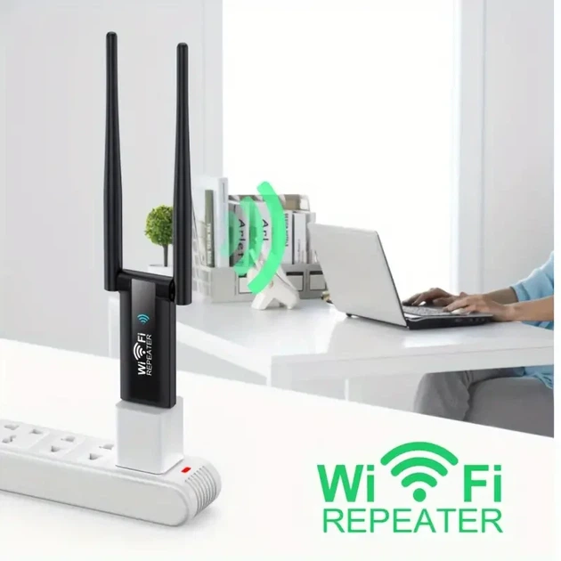 USB усилитель WIFI сигнала, до 300 Мбит/с / Репитер wifi на usb / Двухканальный ретранслятор вайфай - Фото 4 USB усилитель WIFI сигнала, до 300 Мбит/с / Репитер wifi на usb / Двухканальный ретранслятор вайфай - изображение 4