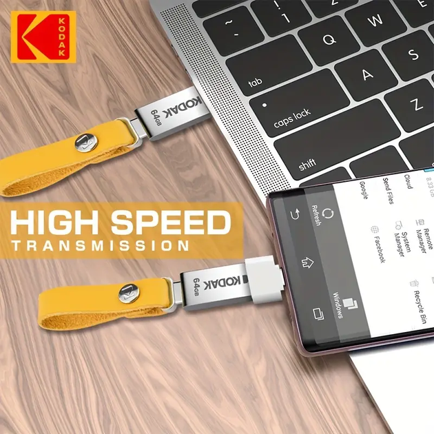 Флеш накопитель Kodak K122 64Gb металлический USB 2.0 Компьютерная флешка 64 Гб металлическая - Фото 4 Флеш накопитель Kodak K122 64Gb металлический USB 2.0 Компьютерная флешка 64 Гб металлическая - изображение 4