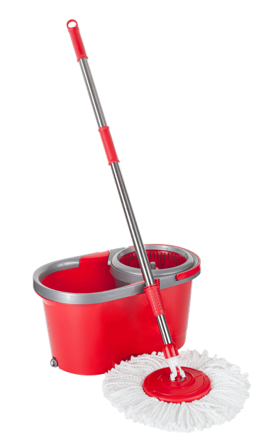 Mop obrotowy Teesa Easy Clean 1 + wiadro 6.5 l i 2 wkłady TSA0040 (5901890019583) - obraz 1