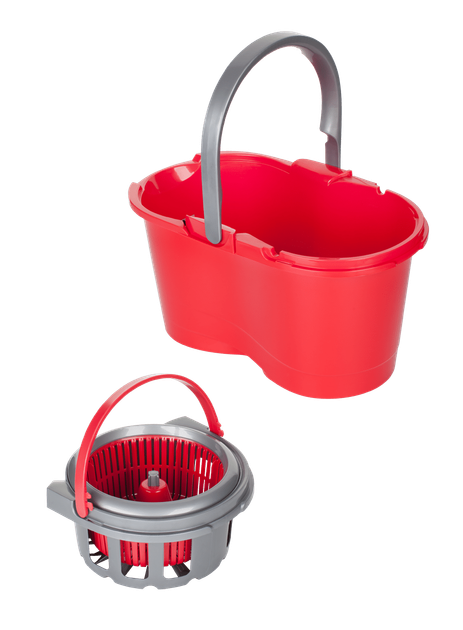 Mop obrotowy Teesa Easy Clean 1 + wiadro 6.5 l i 2 wkłady TSA0040 (5901890019583) - obraz 3