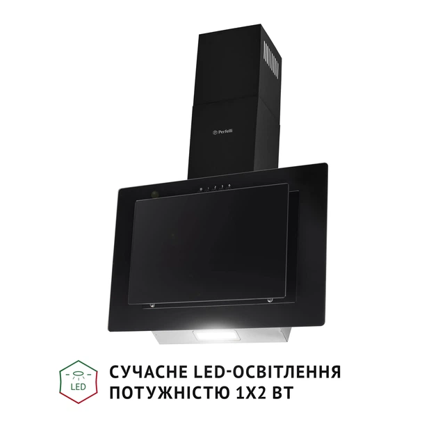 Витяжка декоративна похила PERFELLI DN 6142 BL LED - изображение 4