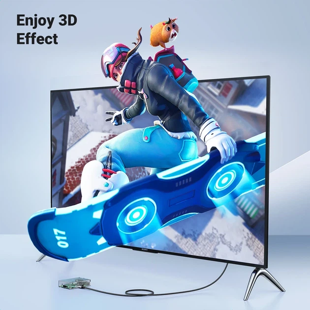 Кабель Ugreen Mini HDMI to HDMI 8K Cable 1 м Black (HD163) - изображение 4