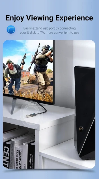 Кабель Vention USB 2.0 удлинитель 1м male-female (CBIBF) - изображение 3