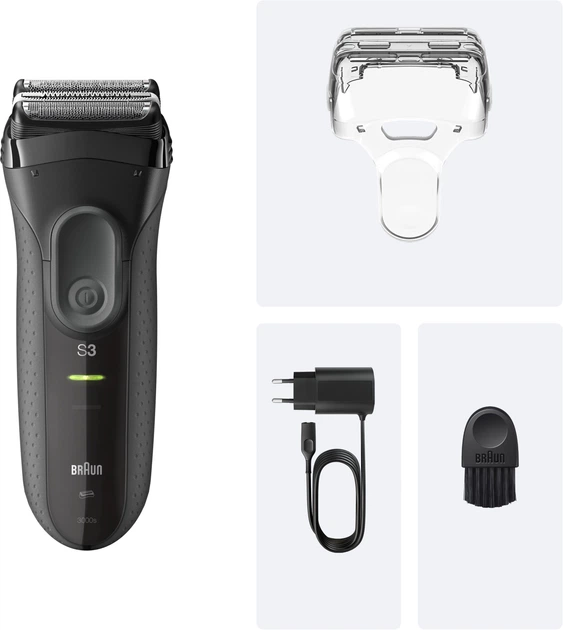 Электробритва Braun Series 3+ 3000S серая (8700216735896) - изображение 6