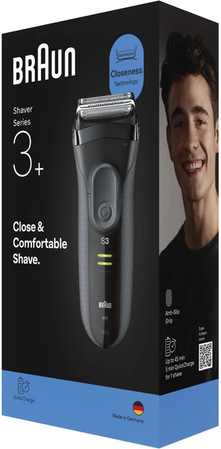 Электробритва Braun Series 3+ 3000S серая (8700216735896) - изображение 7