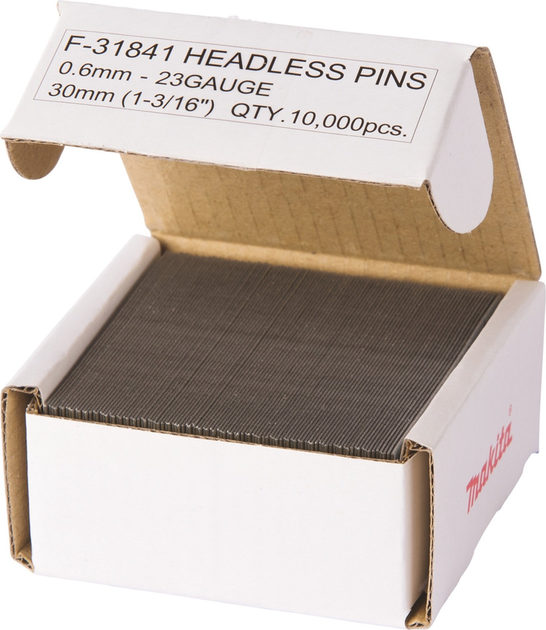 Sztyfty Makita F-31841 P30 30 x 0.6 mm do sztyfciarki 10000 szt (88381292405) - obraz 1