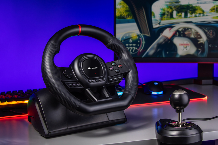 Kierownica przewodowa Tracer SimRacer Manual Gearbox 6in1 Black (TRAJOY47345) - obraz 9