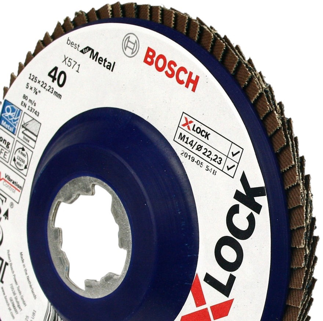 Tarcza listkowa Bosch X-Lock Best for Metal 125 mm 2608619209 (3165140960533) - obraz 3