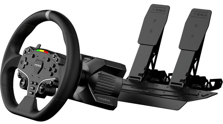 Kierownica i pedały Moza R3 Racing Bundle do komputera PC, dwa pedały SR-P Lite, kierownica ES Lite (RS074_Moza) - obraz 1