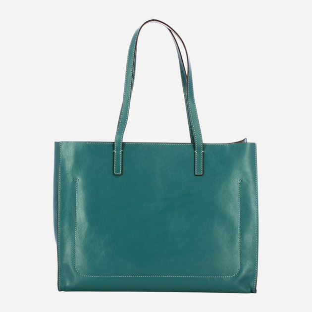 Torebka shopper ze skóry naturalnej The Bridge Mirra 04131401 BU Zielona (800070347010) - obraz 3