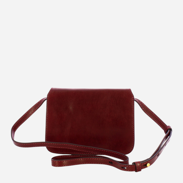 Torebka crossbody damska ze skóry naturalnej mała The Bridge Lucrezia 04192001 YF Bordowa (800070346561) - obraz 3