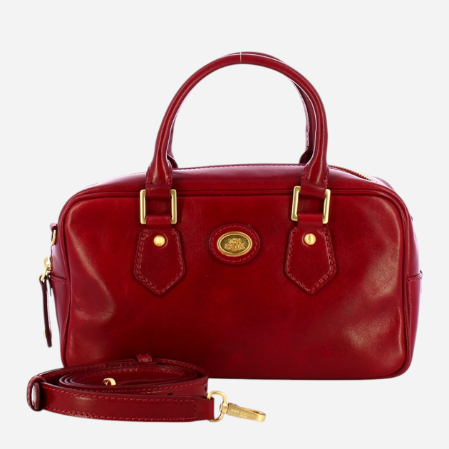 Torebka crossbody damska ze skóry naturalnej The Bridge Stodo 04541501 2E Czerwona (800070346582) - obraz 4