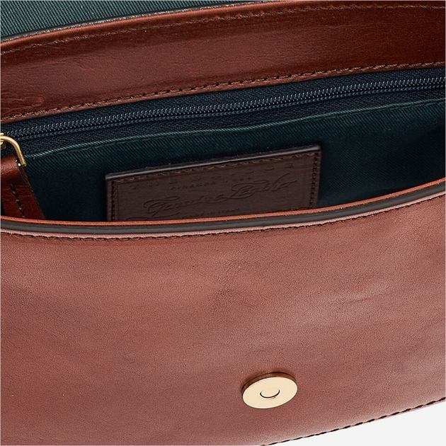 Torebka crossbody damska ze skóry naturalnej mała The Bridge Benedetta 04551201 14 Brązowa (800070347012) - obraz 3