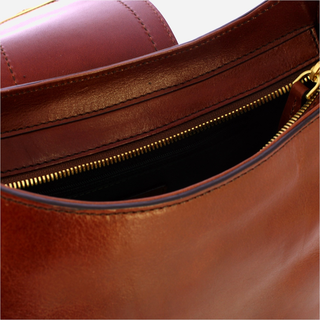 Torebka crossbody damska ze skóry naturalnej The Bridge Benedetta 04553201 14 Brązowa (800070347024) - obraz 4