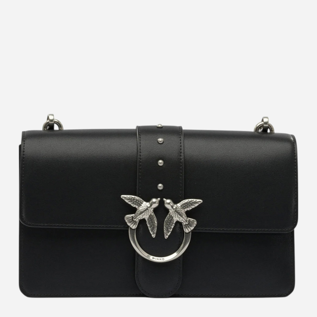 Torebka crossbody damska ze skóry naturalnej Pinko Love One Classic 105857A0F1 Z99O Czarna (800070347442) - obraz 1