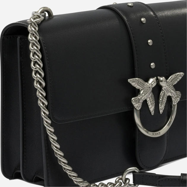 Torebka crossbody damska ze skóry naturalnej Pinko Love One Classic 105857A0F1 Z99O Czarna (800070347442) - obraz 4