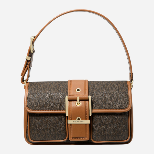 Сумка багет жіноча зі штучної шкіри середня Michael Kors Colby 30S5GBAL2V 252 Коричнева (800070345252) - зображення 1