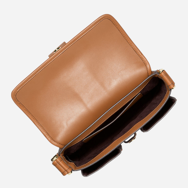 Сумка багет жіноча зі штучної шкіри середня Michael Kors Colby 30S5GBAL2V 252 Коричнева (800070345252) - зображення 4